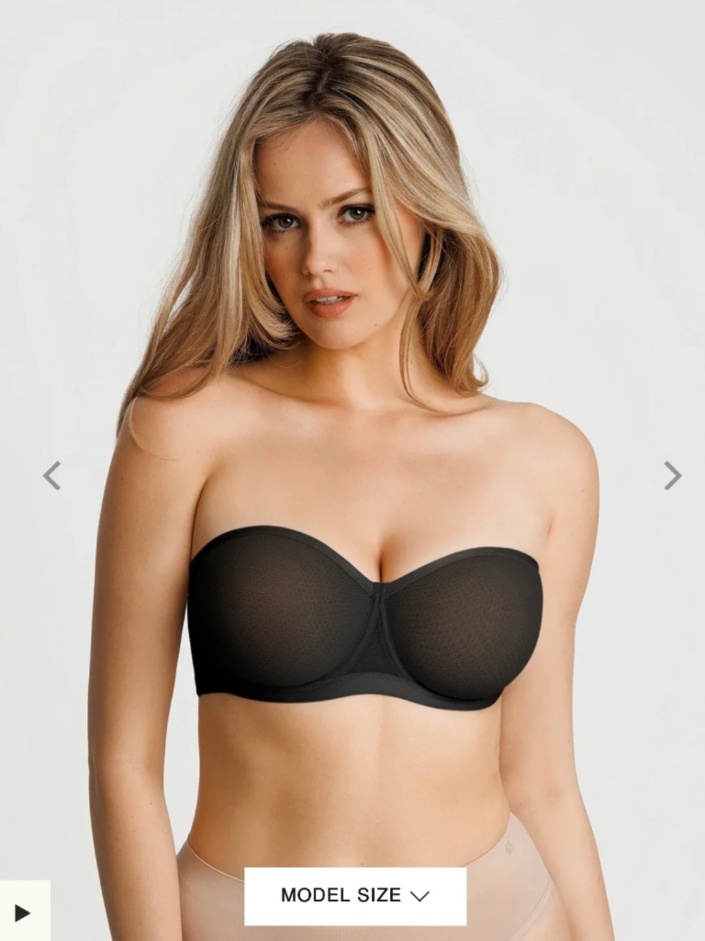 Sheer Mesh Bra (Size 34D)
